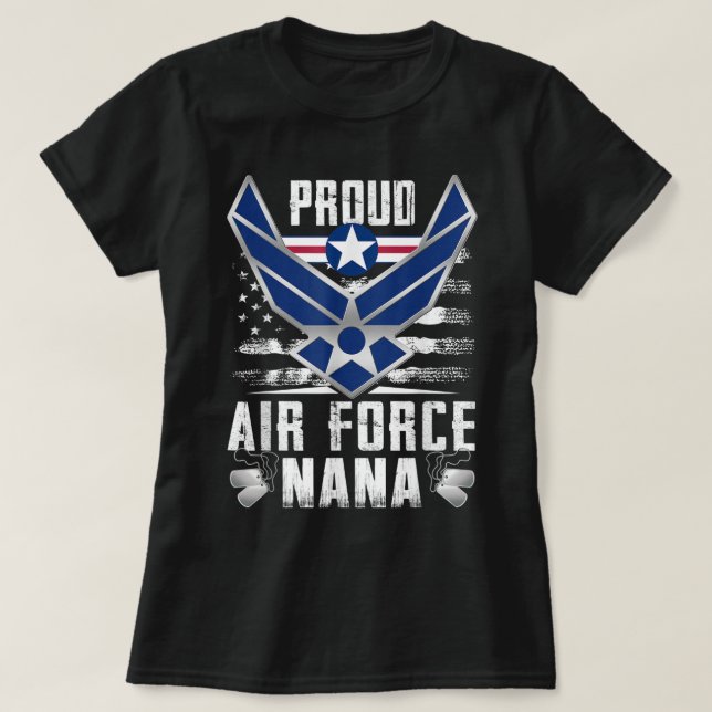 T-shirt Fière de l'armée de l'air américaine Nana (Design devant)