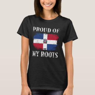 T-shirt Fière De Ma République Dominicaine Racine Rep Domi