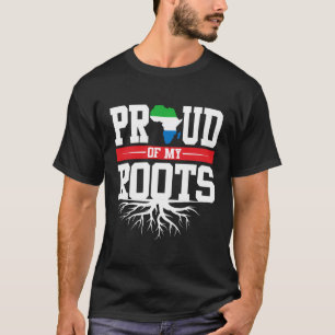T-shirt Fière De Mes Racines Avec Le Drapeau Sierra Leone