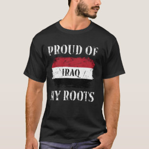 T-shirt Fière De Mes Racines Irakiennes Drapeau Irakien Ir