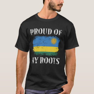T-shirt Fière De Mes Racines Rwandaises Drapeau Rwanda