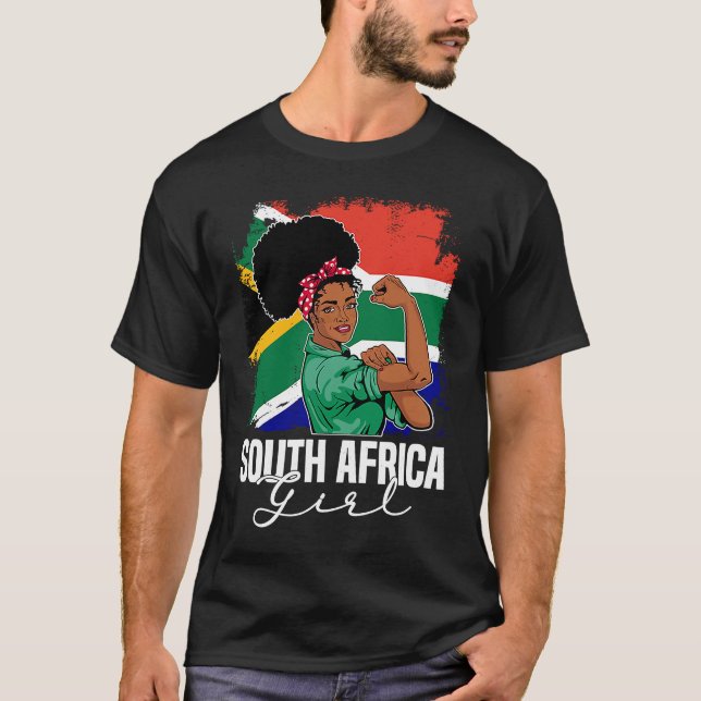 T-shirt Fière De Mon Afrique Du Sud Raconte BHM Sud-Africa (Devant)
