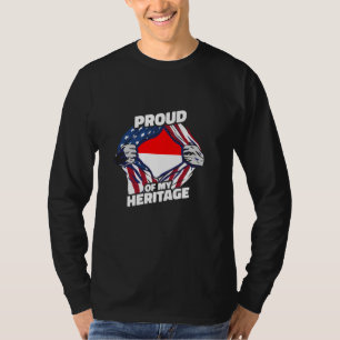 T-shirt Fière de mon héritage - patriotique Indonésien Amé