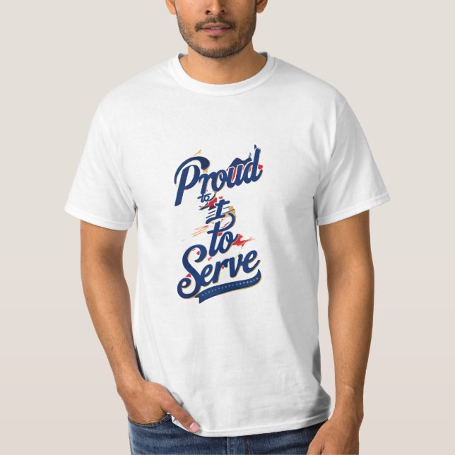T-shirt Fière de servir : un hommage à nos héros (Devant)