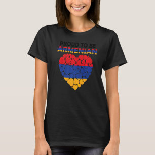 T-shirt Fière D'Être Arménienne J'Aime Arménie Drapeau Arm