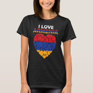 T-shirt Fière D'Être Arménienne J'Aime Arménie Drapeau Arm