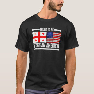T-shirt Fière D'Être Géorgienne Américaine Patriotique Géo