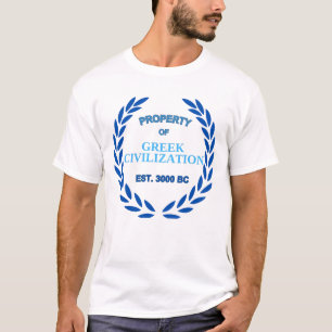 T-shirt Fière d'être grecque -Propriété de la civilisation