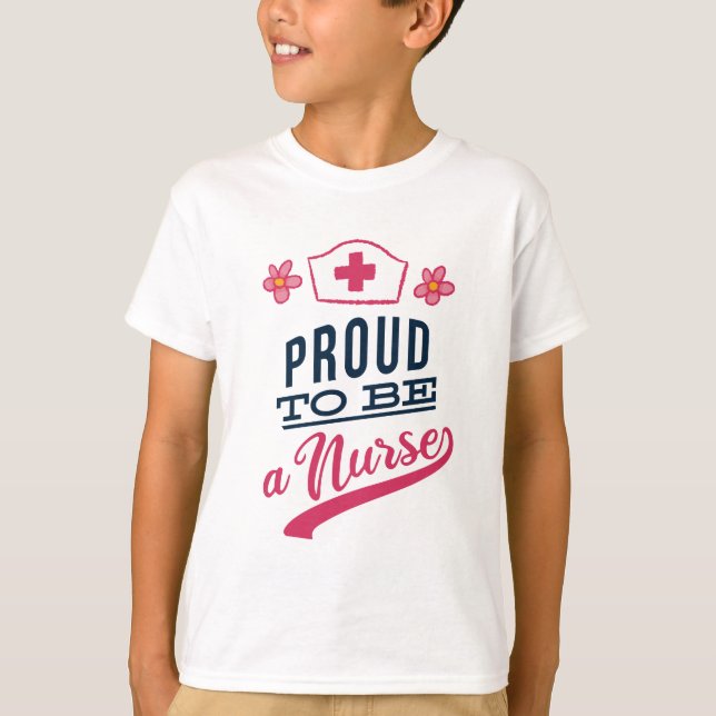 T-shirt Fière d'être infirmière (Devant)