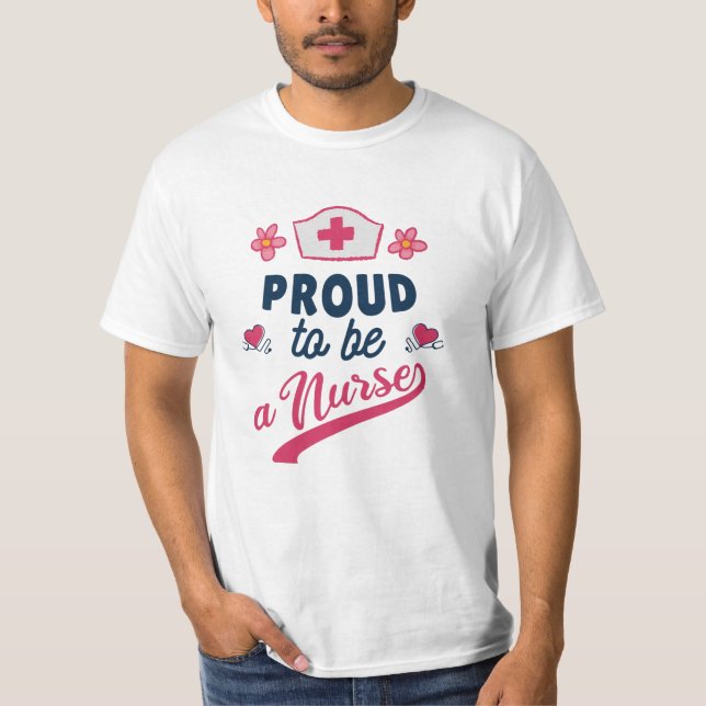 T-shirt Fière d'être infirmière (Devant)