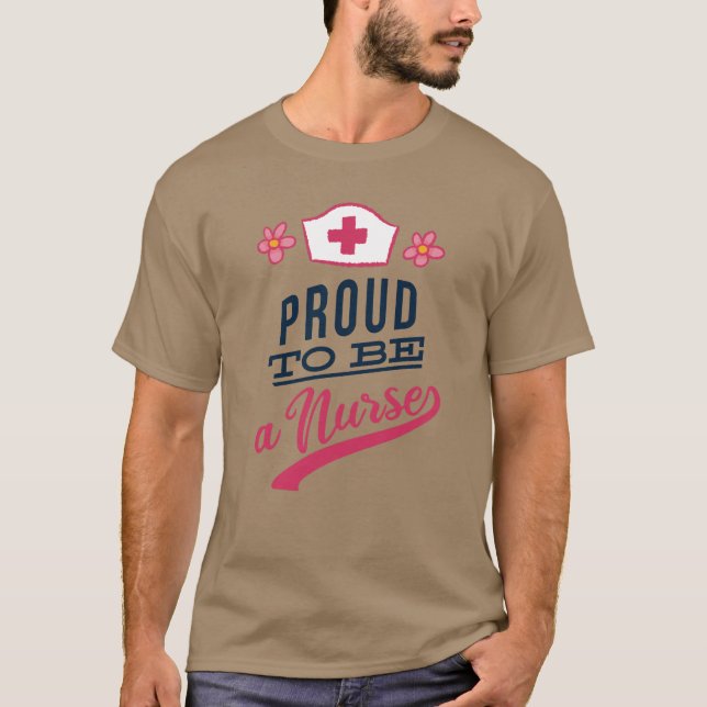 T-shirt Fière d'être infirmière (Devant)