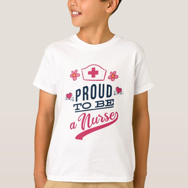 T-shirt Fière d'être infirmière (Devant)