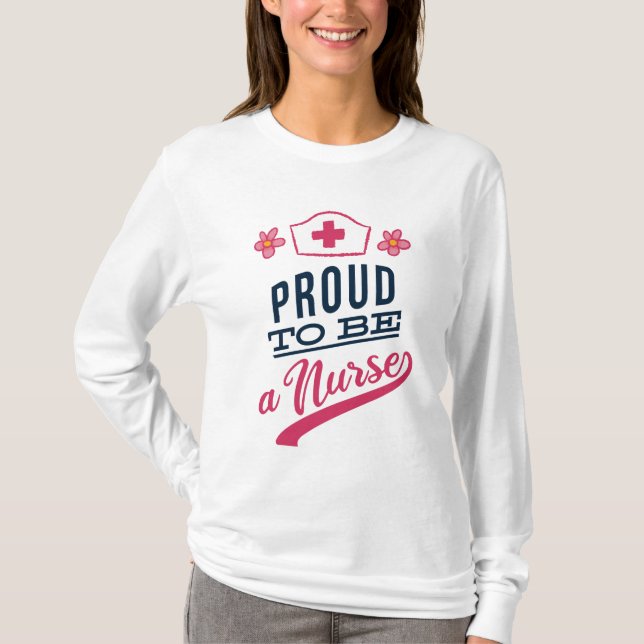 T-shirt Fière d'être infirmière (Devant)