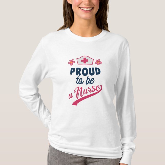 T-shirt Fière d'être infirmière (Devant)