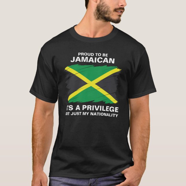 T-shirt Fière d'être jamaïcaine, c'est un privilège (Devant)