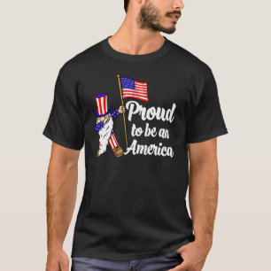T-shirt Fière D'Être L'Amérique Indépendante Amérique Drap