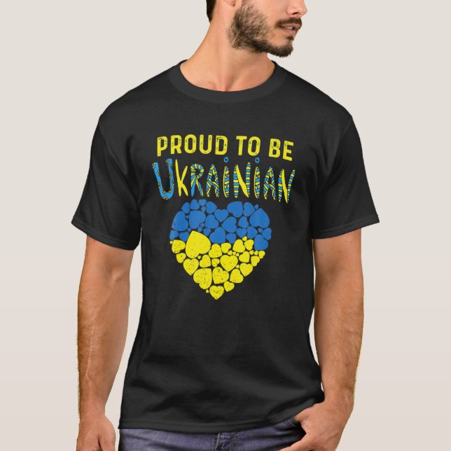 T-shirt Fière D'Être Ukrainienne Ukraine Drapeau Ukraine (Devant)