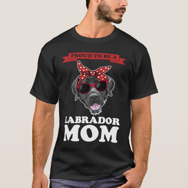 T-shirt fière d'être une mère labrador labrador (Devant)