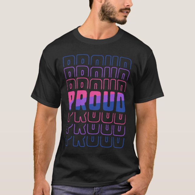 T-shirt Fière du mois bisexuel LGBT Pride (Devant)
