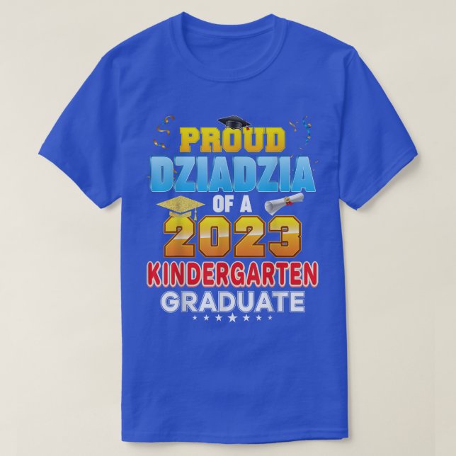 T-shirt Fière Dziadzia D'Une Classe 2023 Maternelle Gradua (Design devant)