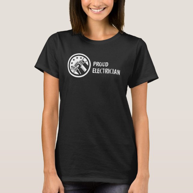 T-shirt Fière électricienne (Devant)