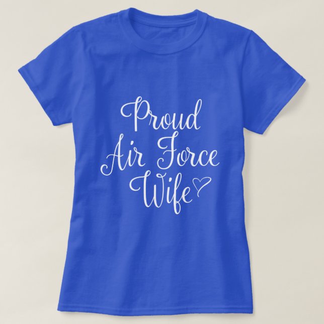 T-shirt Fière épouse de la Force aérienne (Design devant)