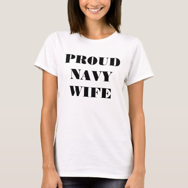 T-shirt fière épouse de la marine (Devant)