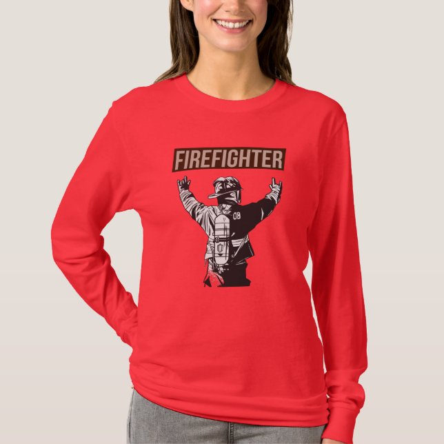 T-shirt Fière escouade de pompiers (Devant)