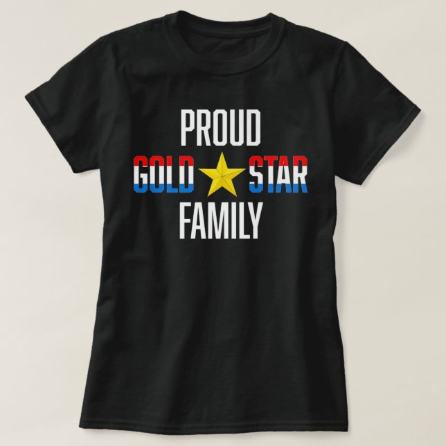 T-shirt Fière étoile d'or Famille Tee militaire pour les f (Design devant)
