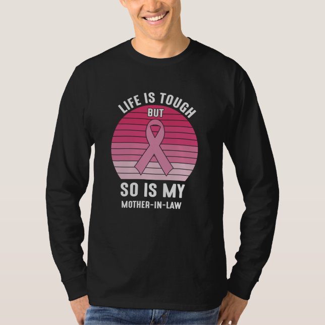 T-shirt Fière famille Cancer du sein guerrière Mère-en-Bel (Devant)