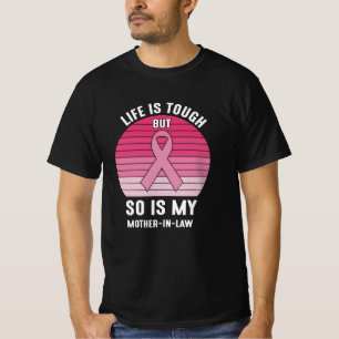 T-shirt Fière famille Cancer du sein guerrière Mère-en-Bel
