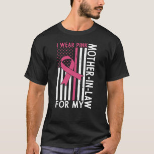 T-shirt Fière famille Cancer du sein guerrière Mère-en-Bel