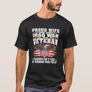 T-shirt Fière Femme De La Guerre D'Irak La Liberté Militai