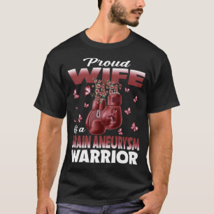 T-shirt Fière Femme D'Un Cerveau Aneurysme Guerrier Sensib