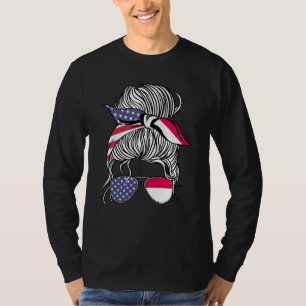 T-shirt Fière Femme Fille Patriotique Indonésienne América