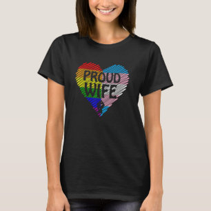 T-shirt Fière Femme Lgbt Avec Arc En Ciel Et Drapeau Trans