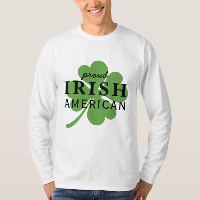 T-shirt Fière fête irlandaise américaine de la Saint Patri (Devant)