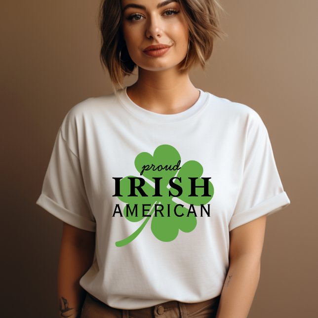T-shirt Fière fête irlandaise américaine de la Saint Patri (Créateur téléchargé)