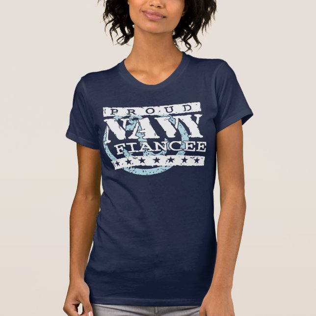 T-shirt Fière fiancée de la Marine (Devant)