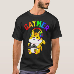 T-shirt Fière fierté Geek Gay Gaymer Lgbt Jeu Vidéo Chat