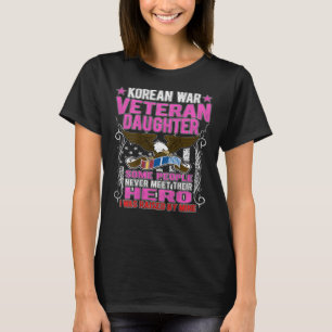 T-shirt Fière Fille D'Ancien Combattants De La Guerre De