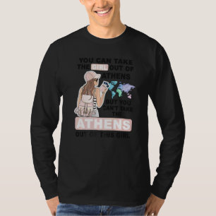 T-shirt Fière Fille d'Athènes Fille Cool de la Ville d'At