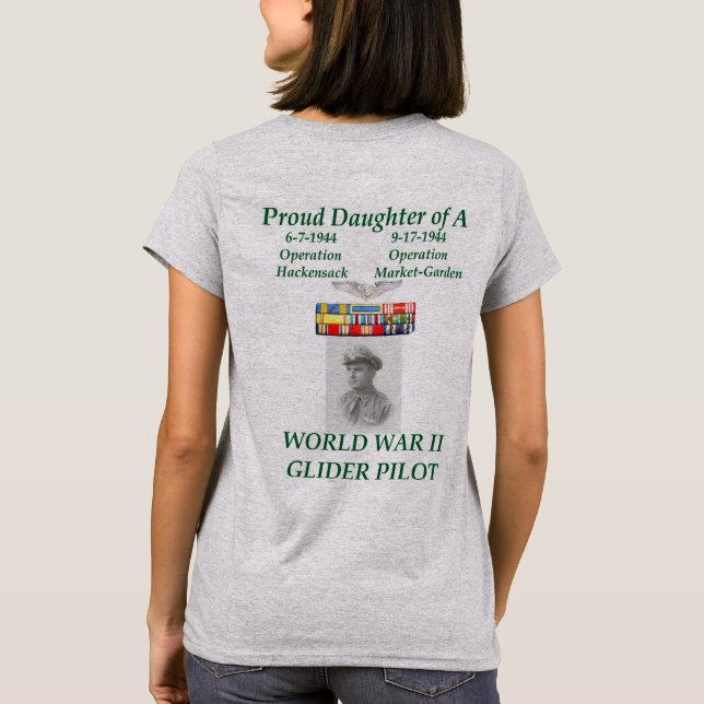 T-shirt Fière fille d'un pilote de planeur de la Seconde G (Dos)