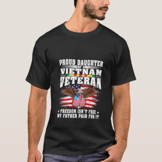 T-shirt Fière fille d'un vétéran militaire du Vietnam Vété