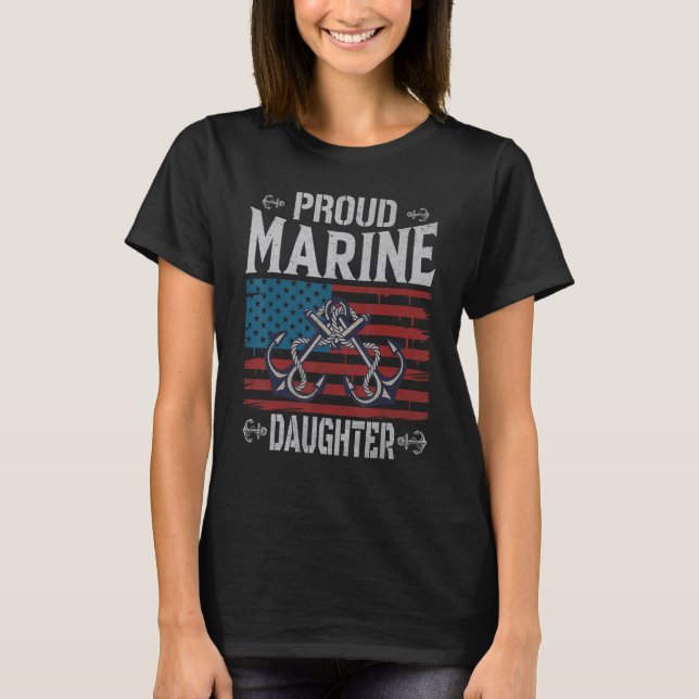 T-shirt Fière fille Marine (Devant)