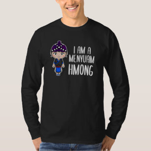 T-shirt Fière fille traditionnelle Hmong Miao femme Hmoob