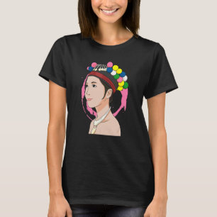 T-shirt Fière fille traditionnelle Hmong Miao femme Hmoob 