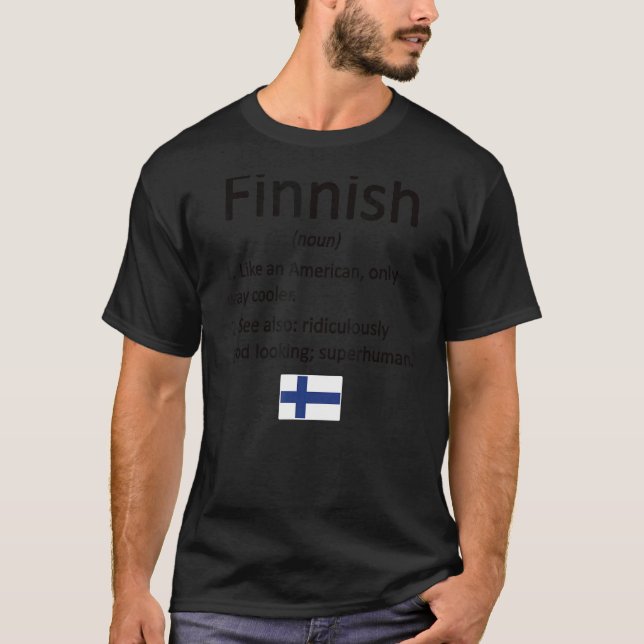 T-shirt Fière Finlande Définition Finlande Drapeau Finland (Devant)