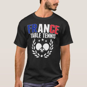 T-shirt Fière France Tennis De Table Français Ping Pong Su