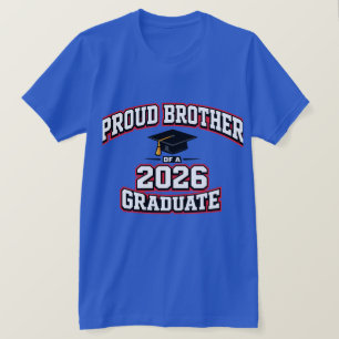 T-shirt Fière Frère D'un Diplômé De 2026 Varsity